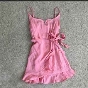 Hello Molly pink side tie summer flowy dress